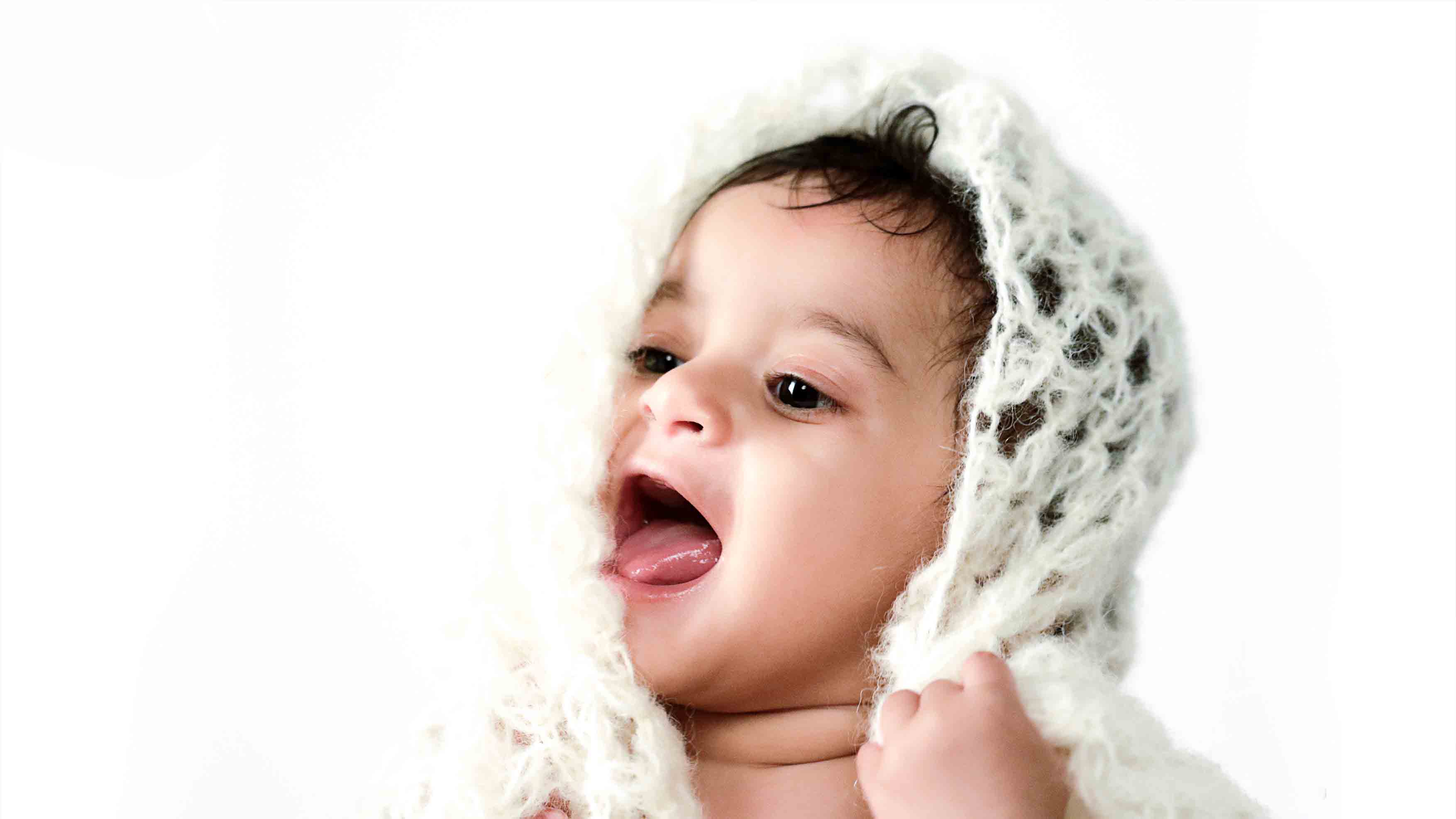 Baby in a fun photoshoot.